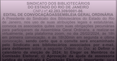 EDITAL DE CONVOCAÇÃO ASSEMBLEIA GERAL ORDINÁRIA