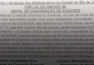 EDITAL DE CONVOCAÇÃO DE ELEIÇÕES