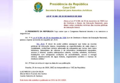Nova lei reforça qualidade nas escolas públicas!